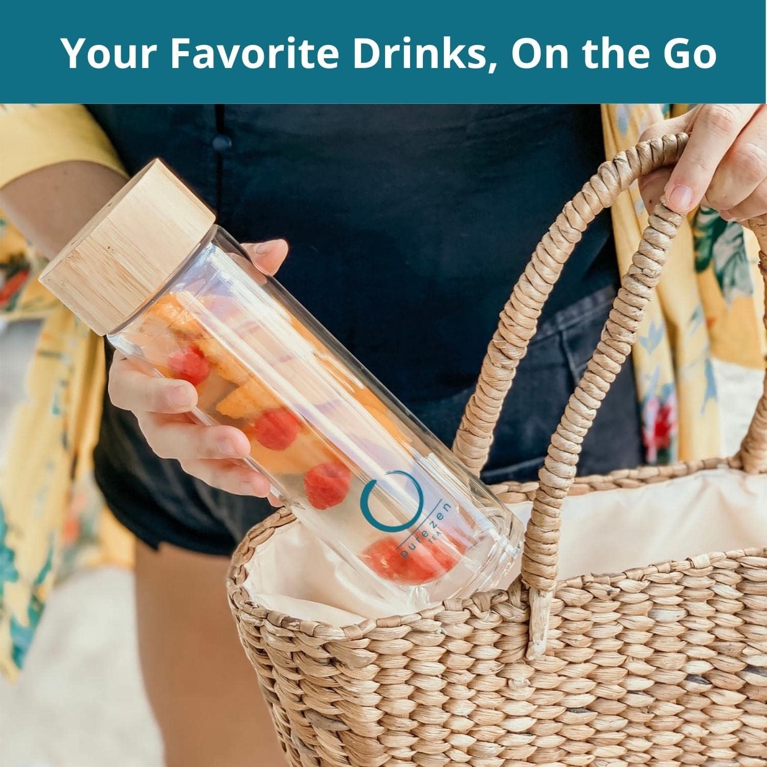 π΅ Pure Zen Glass Tea Infuser Bottle (15 oz) - Image 5