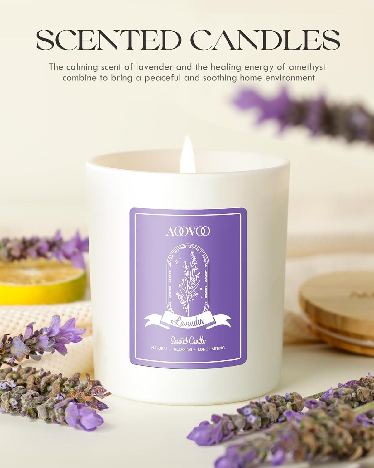 π―οΈ Lavender Scented Candle with Crystals (7 oz) - Image 6