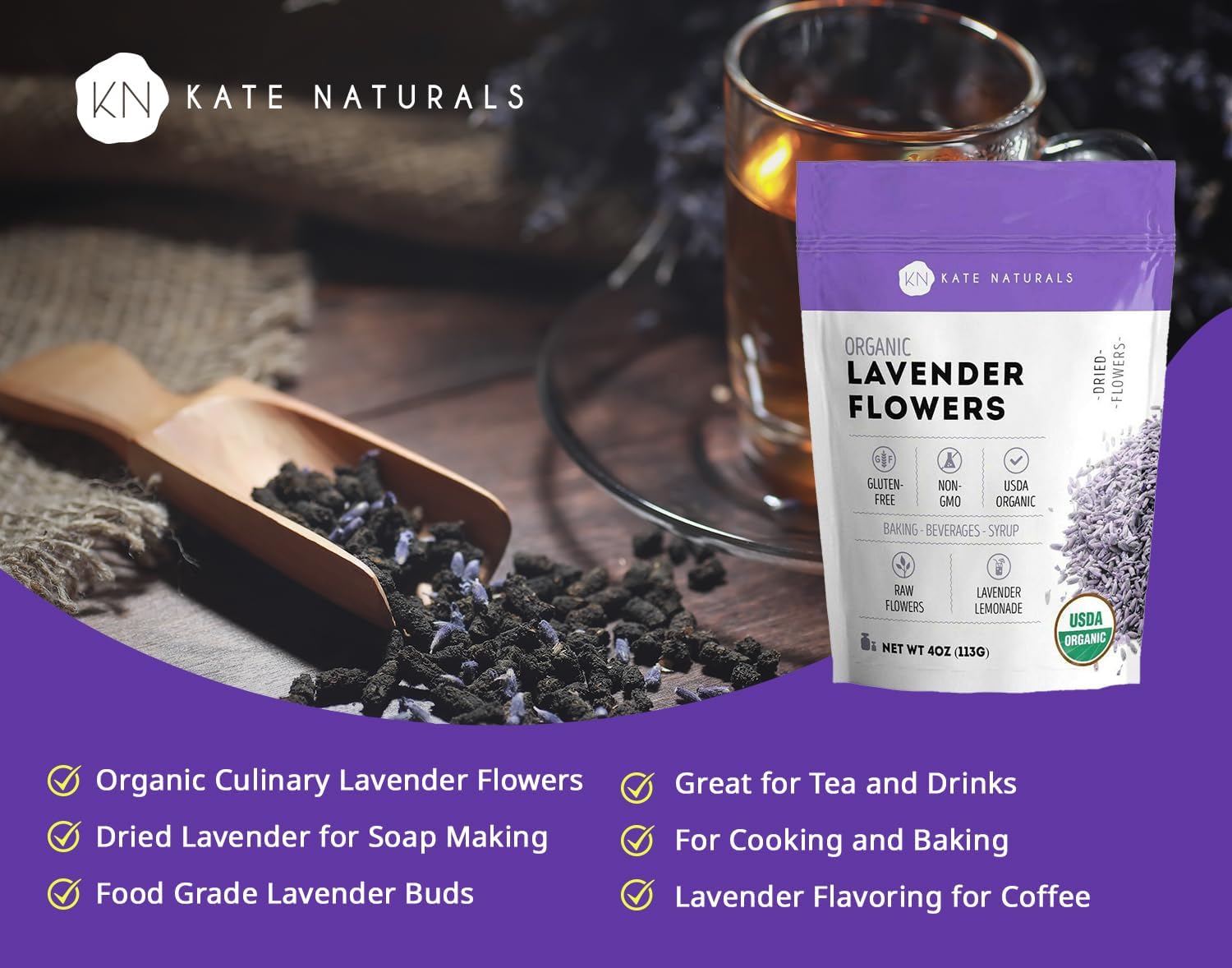 πΈ Organic Dried Lavender Flowers (4 oz) - Image 7